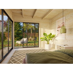 Palmako Gartenhaus Andrea Slide Plus Naturbelassen 390 cm x 300 cm FSC®