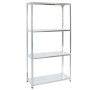 Verzinktes Ar Shelving Schraubregal mit 4 Böden (150x60x30cm), belastbar bis 100kg.