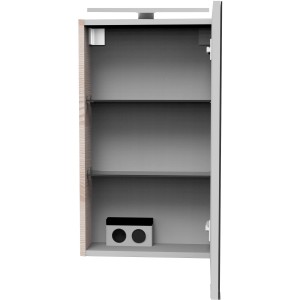 Offener Fackelmann Spiegelschrank SBC Alaska Esche 40 cm mit Einlegeböden.