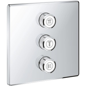 Grohe Grohtherm SmartControl 3-fach Unterputzventil, eckig, Chrom für Thermostate