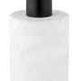 Schöner Wohnen Seifenspender Balatro, Marmor-Optik mit schwarzem Pumpkopf, 190 ml Füllmenge.