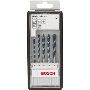Bosch Betonbohrer-Set Pro Robust Line CYL-5, 5-teilig im Kunststoffkasten.