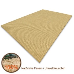KARAT Sisal Teppich nach Maß Sylt Für Innenbereiche Natur 100 x 50 cm