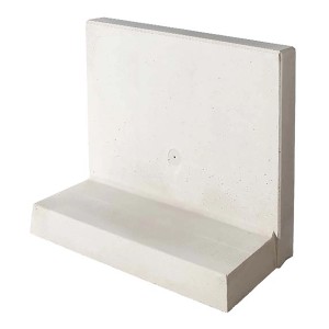 Grauer L-Stein bewehrt, 155x49x85x12 cm, aus Beton für Einfassungen und Mauersysteme.