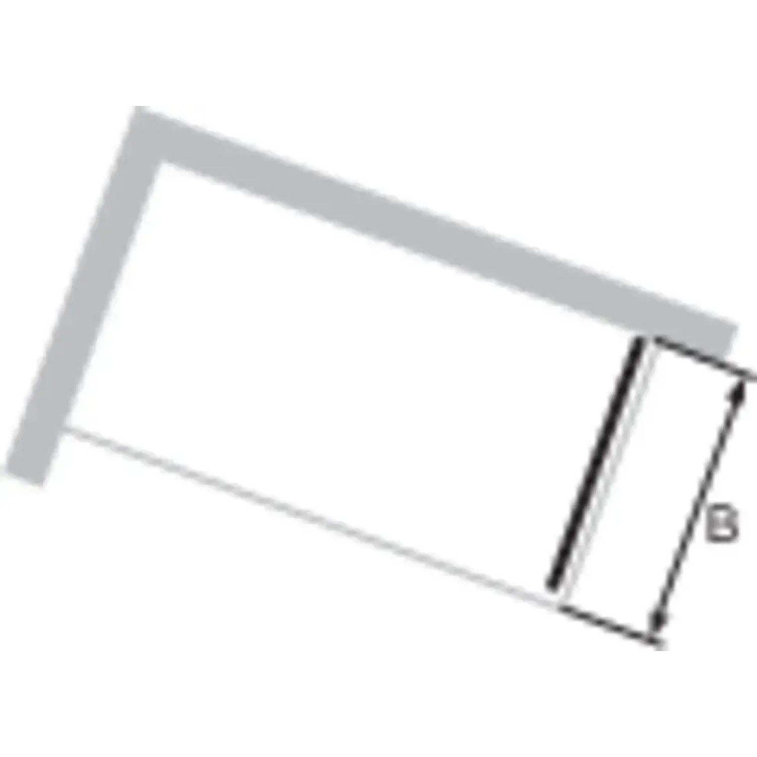 Hüppe EasyEntry Seitenwand für Gleittür, 70x200 cm, Silber Hochglanz, Schemazeichnung.