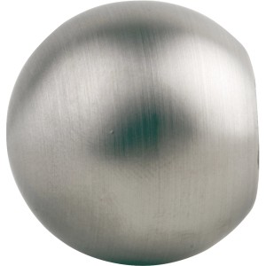 Mydeco Endstück Ball, Edelstahl-Optik für 1,6 cm Gardinenstangen.