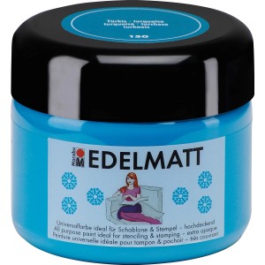 Marabu Edelmatt Türkis, 225ml, für Wand-Akzente, deckende Acrylfarbe im Tiegel.