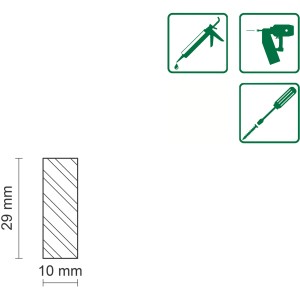FN Neuhofer Flachleiste aus Fichte/Kiefer, astrein, 10x29x1000 mm, ideal für Bastelarbeiten.