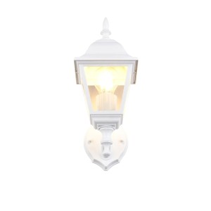 Weiße Trio LED-Außenwandleuchte Livenza, 14x34x19 cm, mit E27 Fassung.
