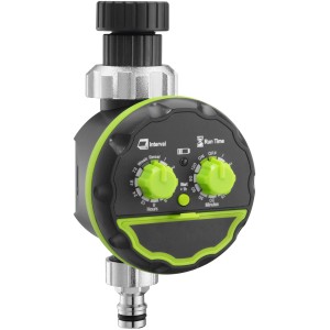 Geka Bewässerungscomputer mit Hahnadapter (G3/4''+G1'') zur automatischen Gartenbewässerung.