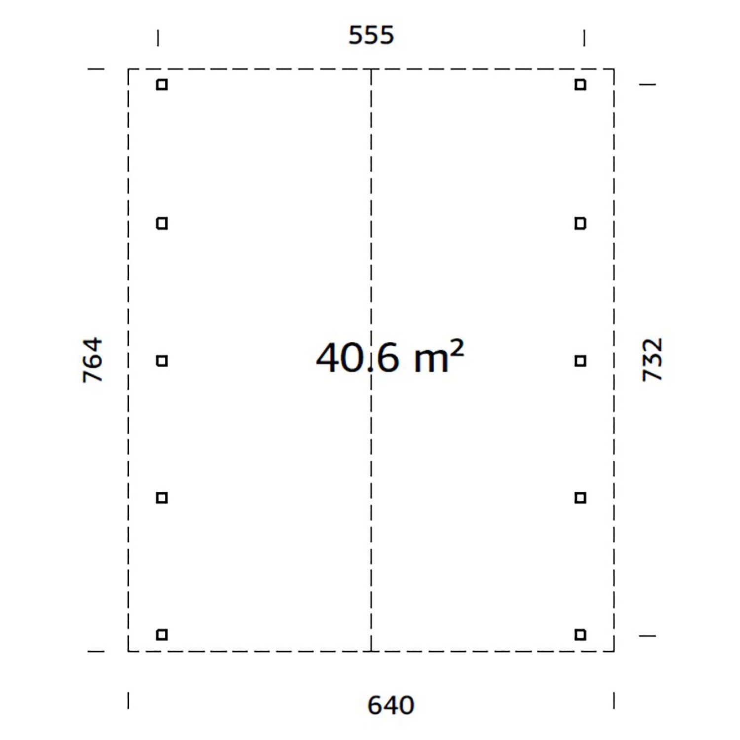Palmako Carport Robert 555 x 732 cm Tauchgrundiert Transparent FSC®_4