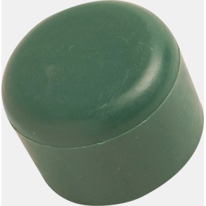 Grüne Pfostenkappe Ø 60 mm aus PVC für Metallpfosten im Zaunbau.