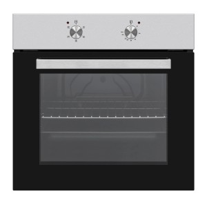 Flex-Well Einbaubackofen in Schwarz/Silber mit Glasfront und Drehknöpfen für die Arizona Küchenzeile.