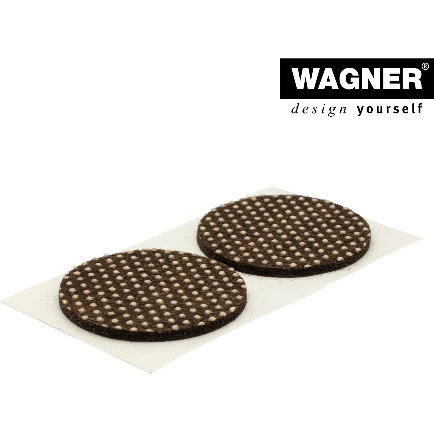 Wagner Anti-Rutsch Pads, selbstklebend, braun-beige, 4er Set. Möbelgleiter für sicheren Stand.