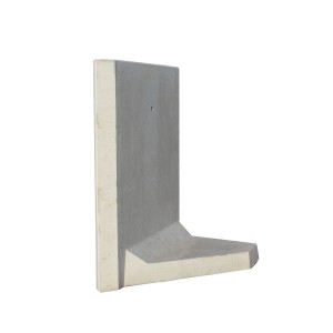 Diephaus L-Stein Ecke bewehrt, grau, 90 Grad, 130x100x100x8 cm, 2-teilig für Mauersysteme.