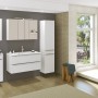 Held Möbel 3D-Spiegelschrank Monza, 100 cm, Weiß. Badmöbel-Set mit Spiegelschrank und Waschbeckenunterschrank.