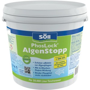 Söll PhosLock Algen Stopp 2,5kg im Eimer, zur Teichpflege und Algenbekämpfung.