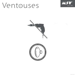 Symbolbild: MSV Duschregal ohne Bohren mit Saugnapf-Montage.