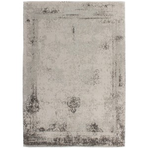 Anthrazitfarbener Vintageteppich Miamar, 160x230 cm, mit gewischtem Muster für Wohnräume.