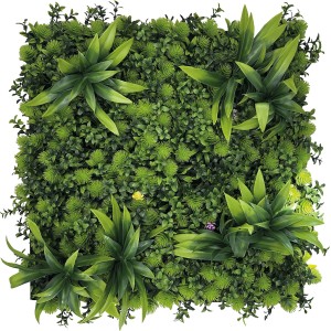 Jangal Wandpaneel Tropical Mixed Flora, 52x52cm, grüne Wanddekoration mit tropischen Pflanzen.