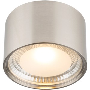LED-Deckenleuchte Serena, Nickel matt, Ø 11,3 cm. Runde Deckenlampe für Innenräume.