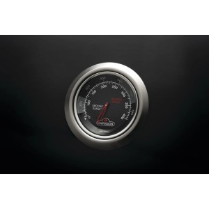 Detailaufnahme des Accu-Probe-Thermometers am Napoleon Gasgrill Legend 365.