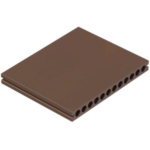 Osmo Terrassendiele BPC Dunkelbraun, Hohlkammerprofil aus Bambus-Polymer-Gemisch.