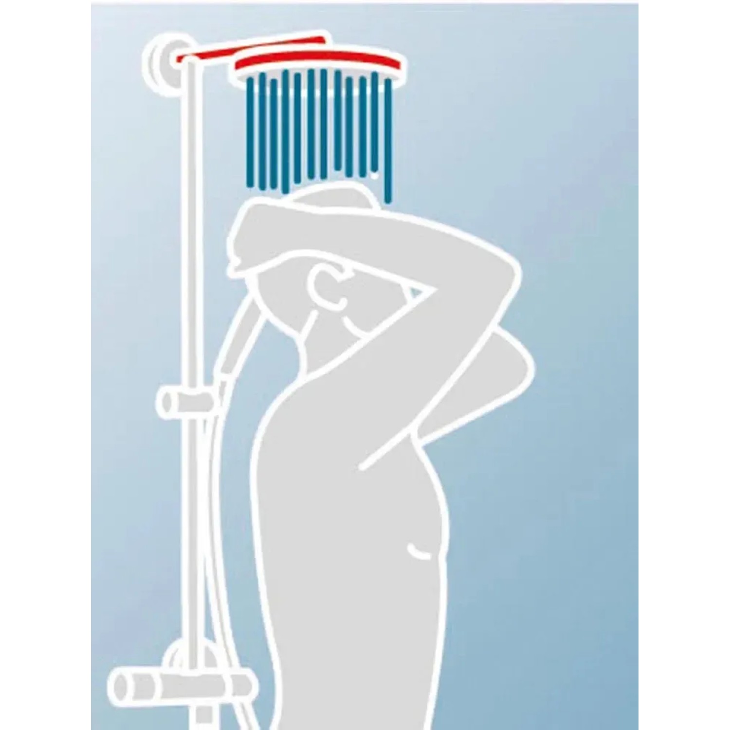 Illustration eines Schulte DuschMaster Rain Brausesets mit Einhebelmischer in Schwarz.