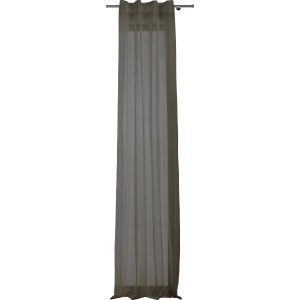 Grauer Mydeco Schlaufenschal Pure, halbtransparenter Fenstervorhang mit Ösen, 245x135 cm.