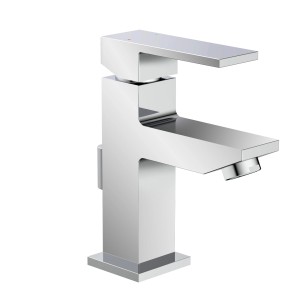 Schütte Waschtischarmatur Tokyo II Chrom, moderne Badarmatur mit Zugstange.