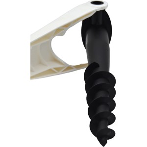 Krinner Bodendübel Vario Drill, weiß, für Schirmbefestigung im Garten oder Camping.