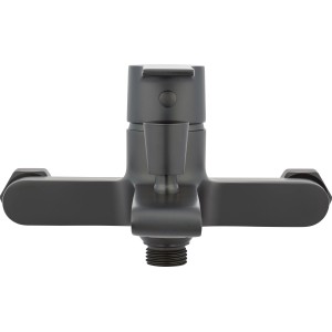 Wannenarmatur Bisenzio, Einhebelmischer in Schwarz Matt für die Badewanne.