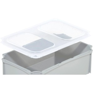 Eurobox-System Einsatzkasten 1/4 gekr. für Box 60 x 40 cm Transparent