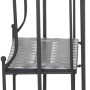 Siena Garden Regal Como, grau mit Mosaik-Optik, 3 Ablagen, Stahlgestell, 63x29x142 cm.
