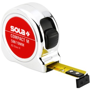 Magnet-Rollmeter Compact M CO 5 m von Sola, ein Messwerkzeug mit magnetischem Endhaken.