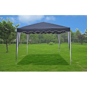 Blauer Garden Pleasure Pavillon Nil 3x3m im Garten.