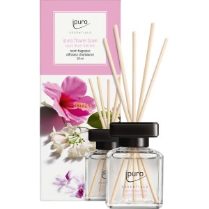 ipuro Raumduft Flower Bowl 50ml mit Duftstäbchen für ein blumiges Raumklima.