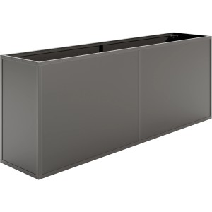 KGT Aluminium-Hochbeet 210, anthrazit-grau, 2,05x0,45m. Metall-Hochbeet mit Aluminium-Verbundplatten.