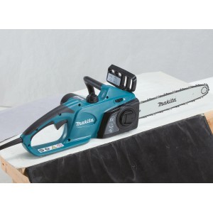 Makita Elektro-Kettensäge UC3541A, 1800 W, blau-schwarz. Kompakte Kettensäge für Gartenarbeiten.