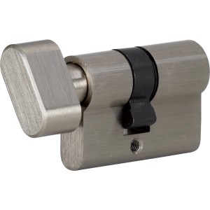 Novadoors WC Knaufzylinder in Edelstahl-Optik für Glastüren & Schiebetüren.