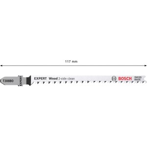 Bosch Expert T308BO Stichsägeblatt für Holz, 5er-Pack. Saubere Schnitte für Stichsägen.