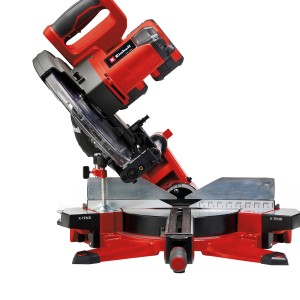 Einhell TE-SM 36/10 L Li-Solo Akku-Zug-Kapp-Gehrungssäge in Rot. Ideal für präzise Holzarbeiten.