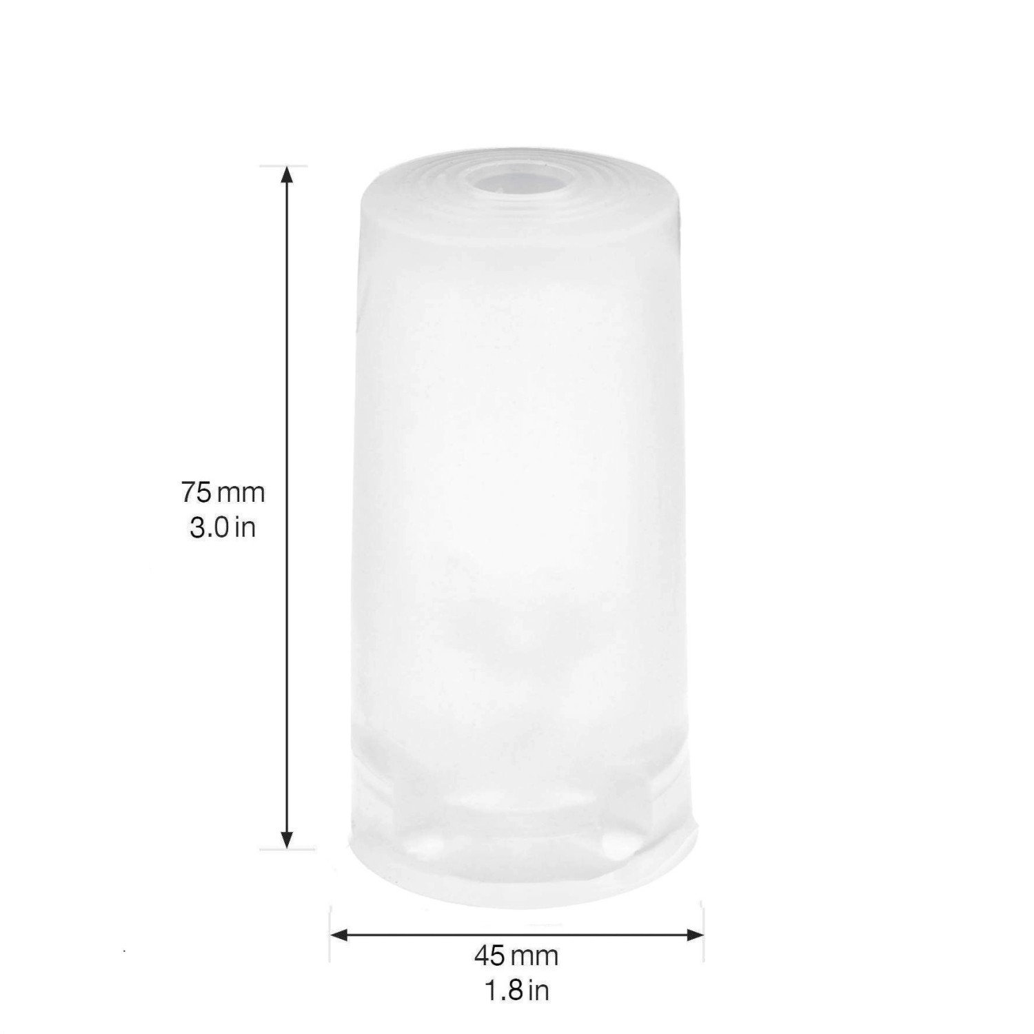 Wagner Vulkano Türstopper, Boden-/Wandtürstopper, Ø 45x75mm, Gummi, Transparent.