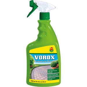 Compo Vorox Grünvernichter für Terrassen und Wege, 1000ml Flasche.