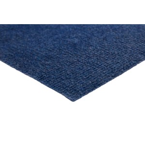 Blauer Andiamo Nadelfilz Teppichboden Milo, Meterware für Fußbodenheizung geeignet.