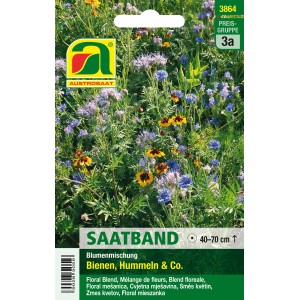 Austrosaat Saatband Blumenmischung Bienen, Hummeln und Co. Mehrfarbig
