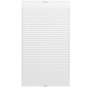 Weißes Gardinia Plissee Concept Tageslicht, 50x130 cm, für Fenster, mit Bedienschienen.