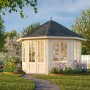 Palmako Holz-Pavillon Veronica 4: Unbehandelter Gartenpavillon aus Fichtenholz mit Sprossenfenstern.