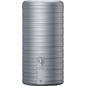 Garantia Regenwasserbehälter Nordic 2in1, 300 l, steingrau mit Pflanzschale.