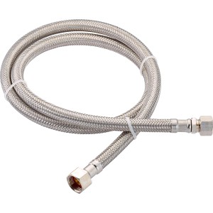 Flexibler LUX Armaturen-Verbindungsschlauch, 14,9 mm x 8 mm, 1000 mm lang, aus Edelstahl.